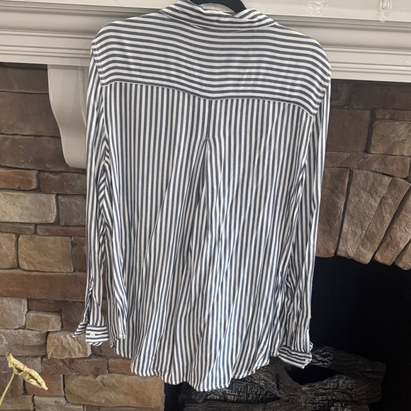 Beachlunchlounge Navy and White Striped Shirt - Picture 3 of 3